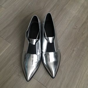 Silver loafers